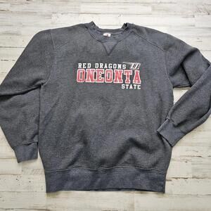 State University of New York Oneonta Sweatshirt Gray College Crewneck Pullover M